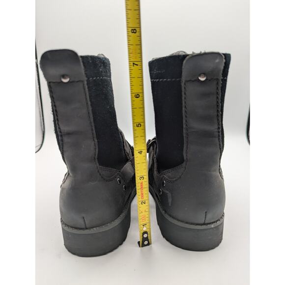 Eddie Bauer | Covey 2.0 Winter Ankle Boots Brown Leather Side Zip | US 9 - Picture 6 of 11